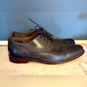 Joseph Abboud Gray Leather Lace Up Oxford Wingtip Shoes Mens Sz 11 NEW